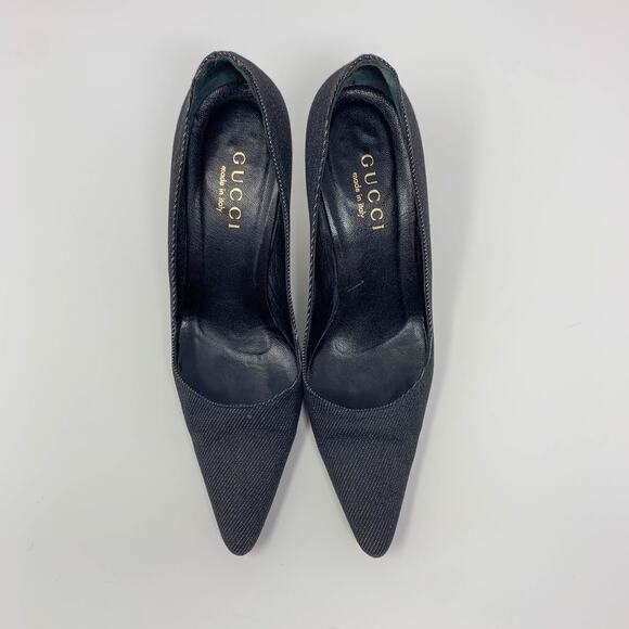 GUCCI Decollete Tessuto Stiletto heel D'Orsay pumps pointed toe whimsigoth - Picture 6 of 13